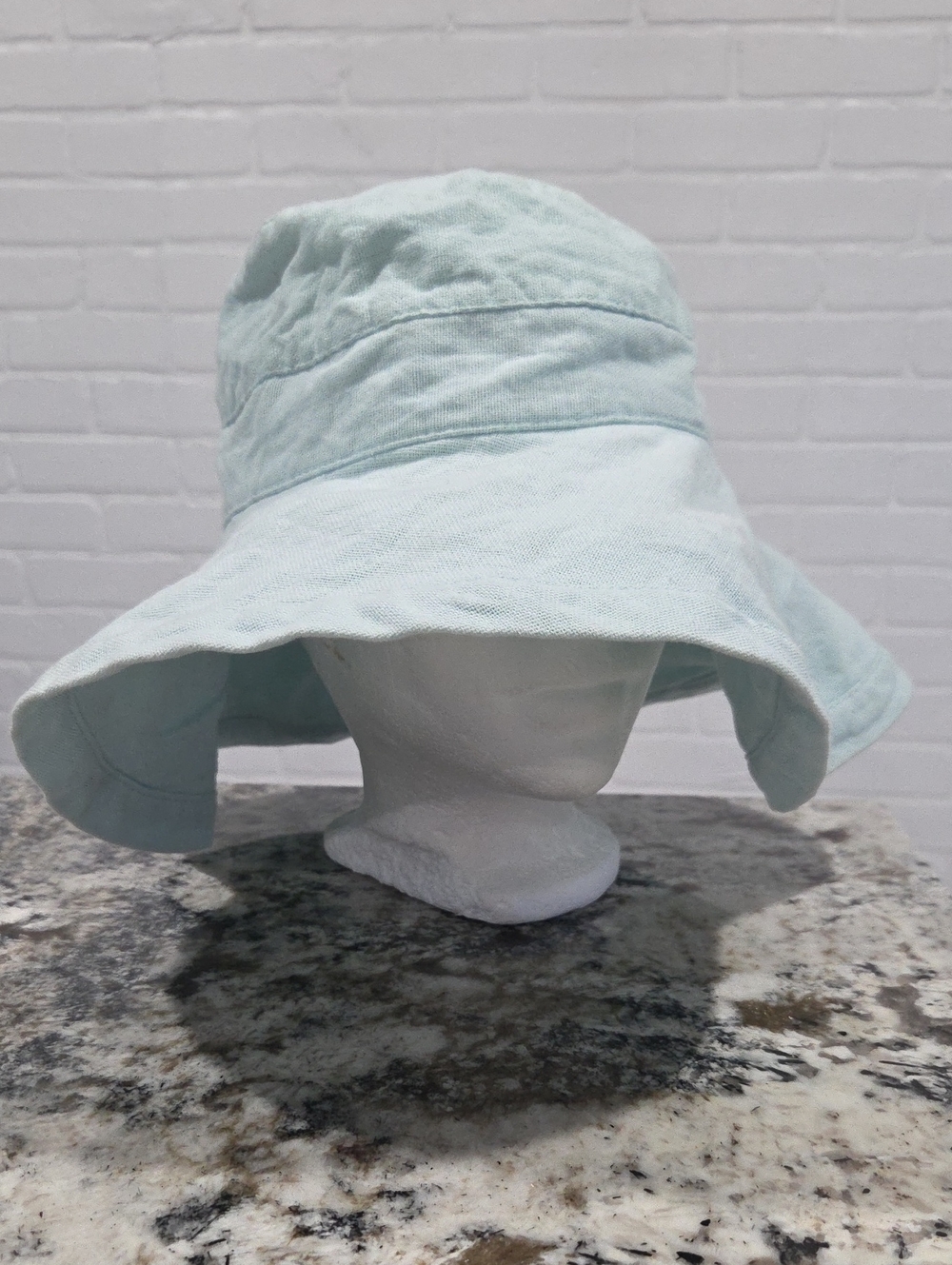 Scala Light Mint Green Linen Sun Hat